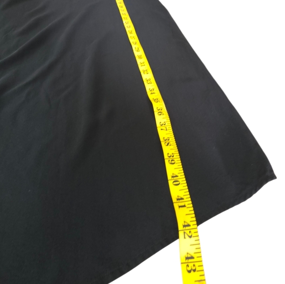 Eileen Fisher Georgette Crepe Bateau Tunic Dress 100% Silk Size M Black - Picture 15 of 16